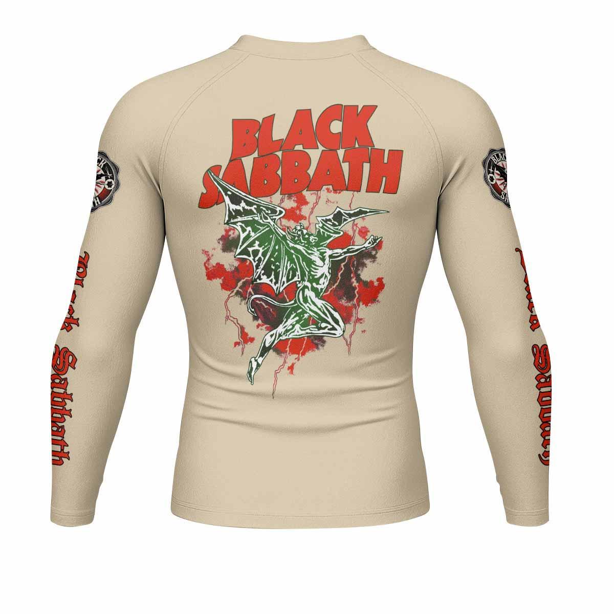 Black Sabbath Born Again Men's Rash Guard Long Sleeve - back view mockup