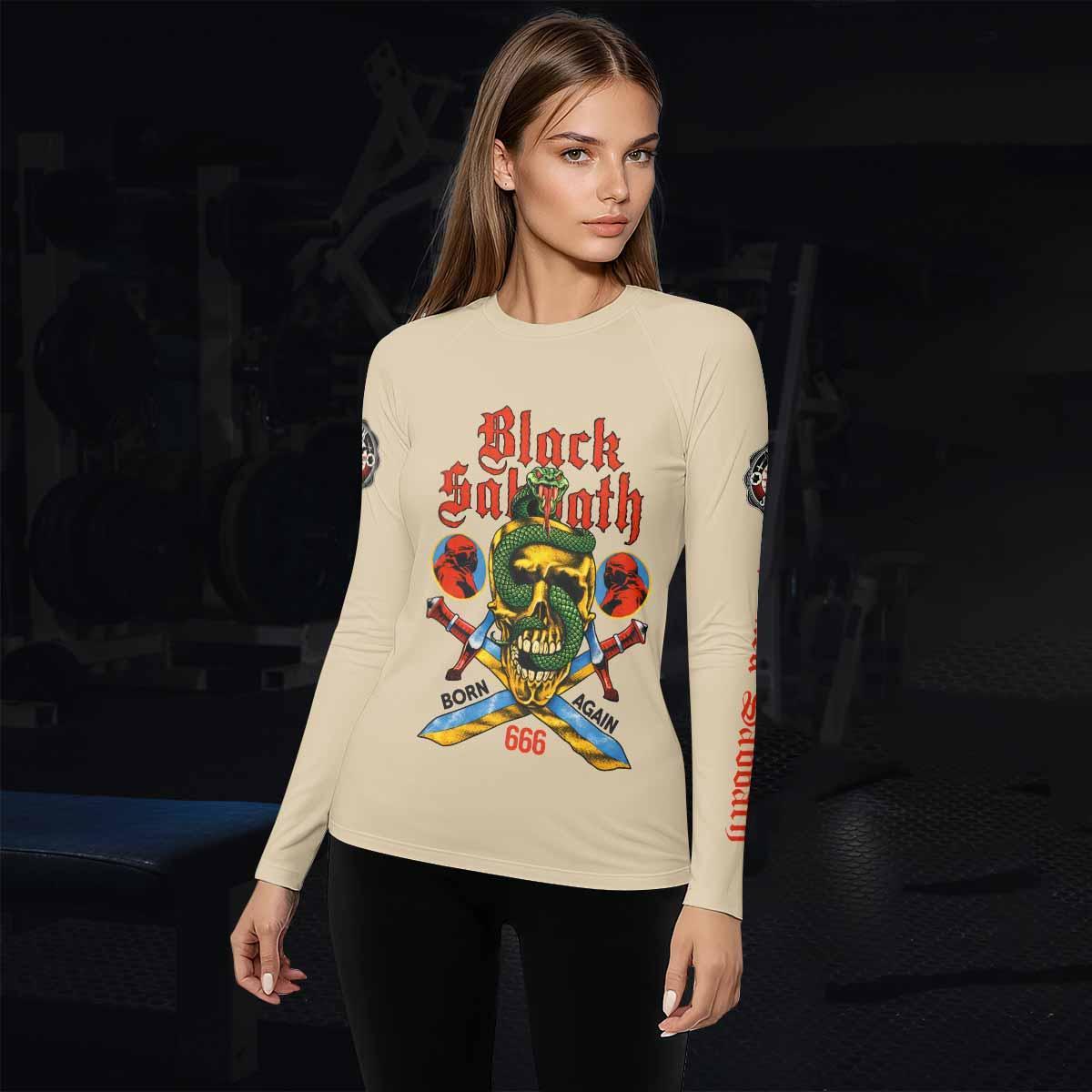 Black Sabbath Born Again Women's Rash Guard Long Sleeve - lifestyle view