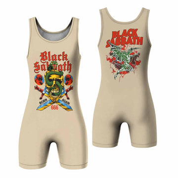 Black Sabbath Born Again Wrestling Singlet - front and back view