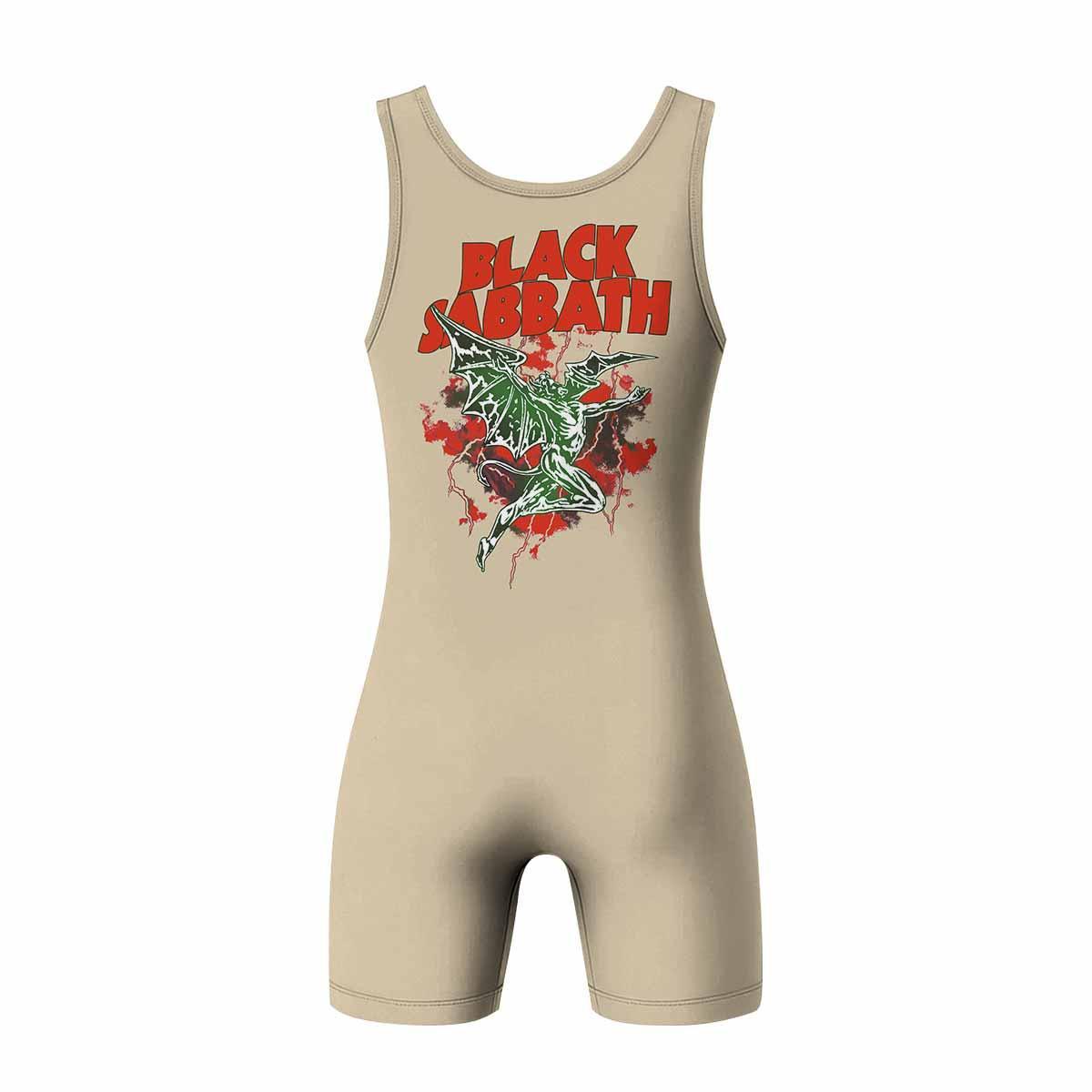 Black Sabbath Born Again Wrestling Singlet - back view mockup