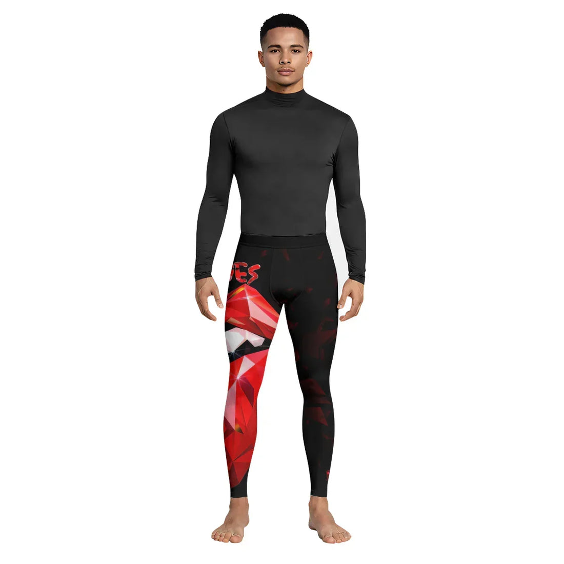 The Rolling Stones Tongue Logo Men's Leggings - lifestyle view