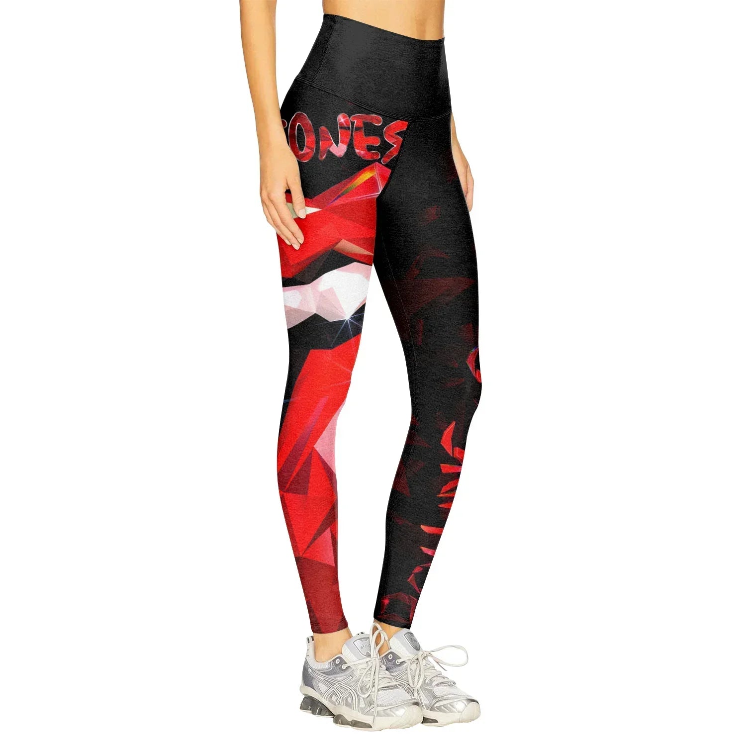 The Rolling Stones Tongue Logo Women's Leggings - right side mockup