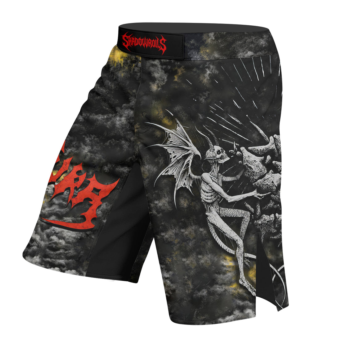 Sepultura Demonic Sacrifice Fight Shorts - right side mockup