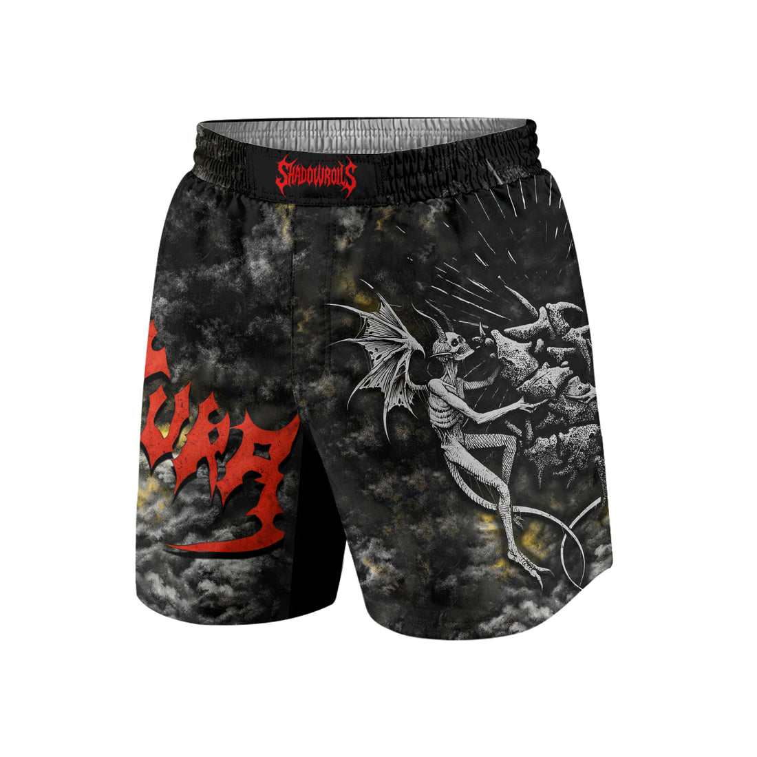 Sepultura Demonic Sacrifice Grappling Shorts - front and back view