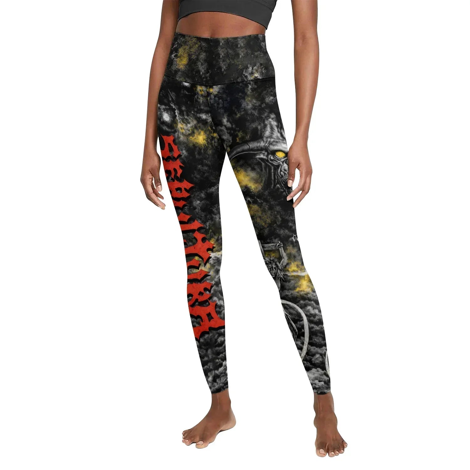 Sepultura Demonic Sacrifice Women's Leggings - front view mockup