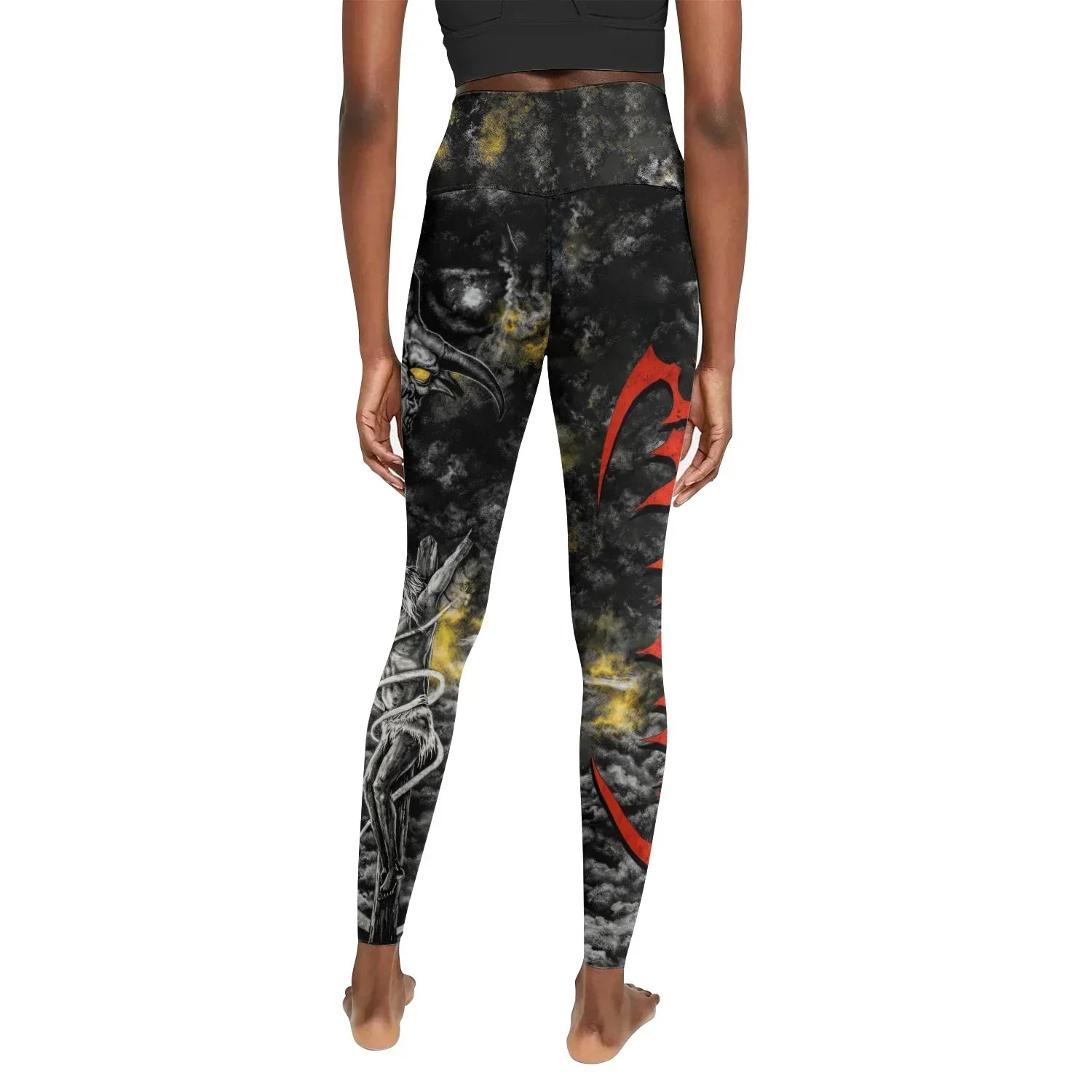 Sepultura Demonic Sacrifice Women's Leggings - back view mockup