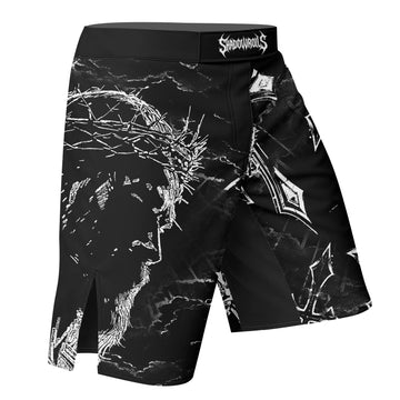 Jesus Is Alive Fight Shorts - right side mockup
