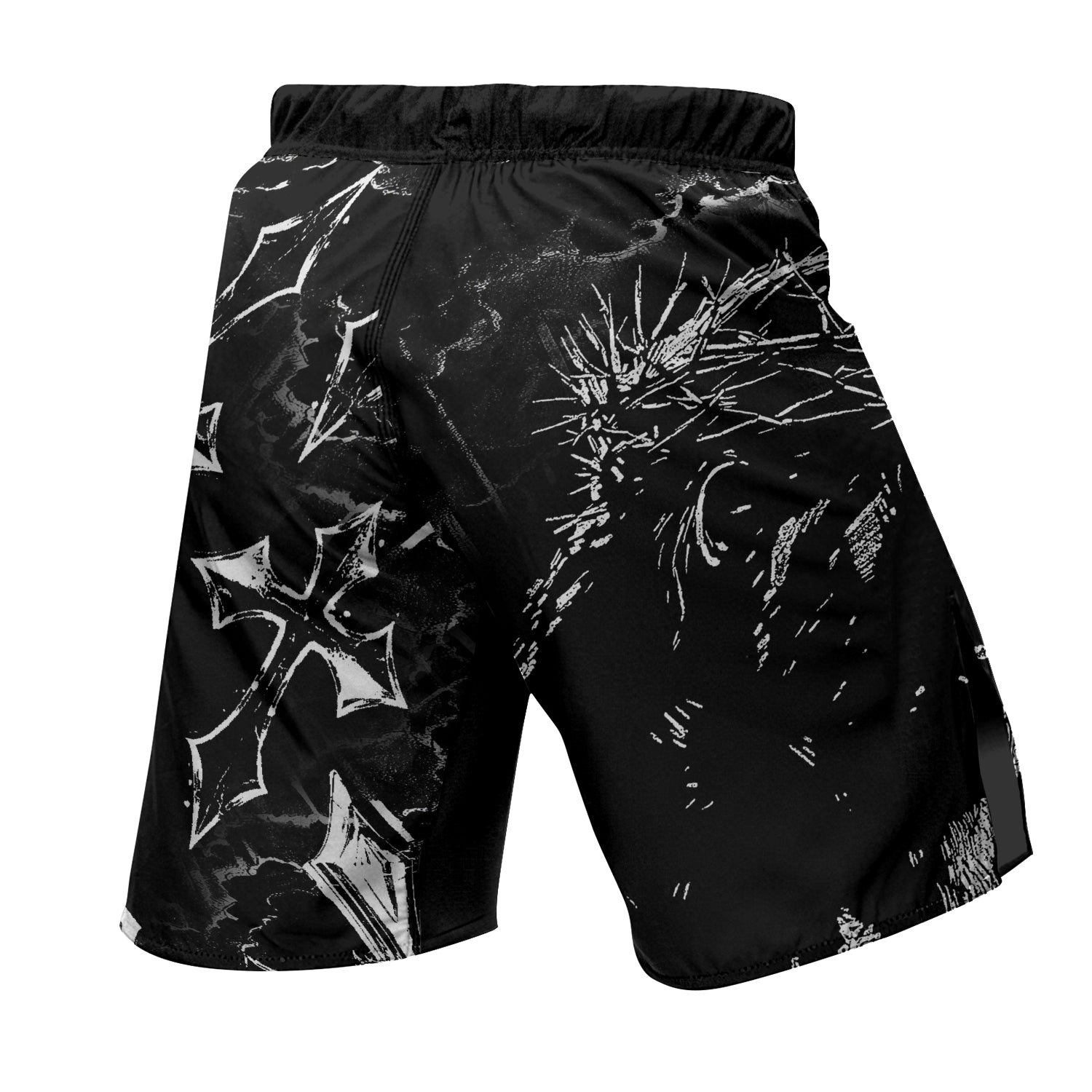 Jesus Is Alive Fight Shorts - back view mockup
