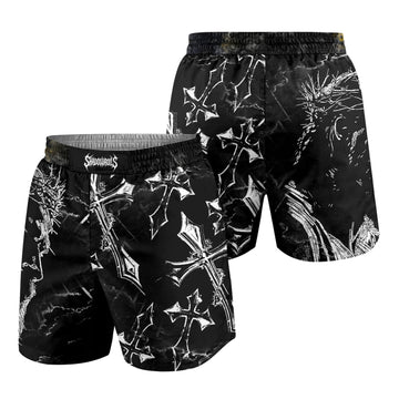 Jesus Is Alive Grappling Shorts - front and back view