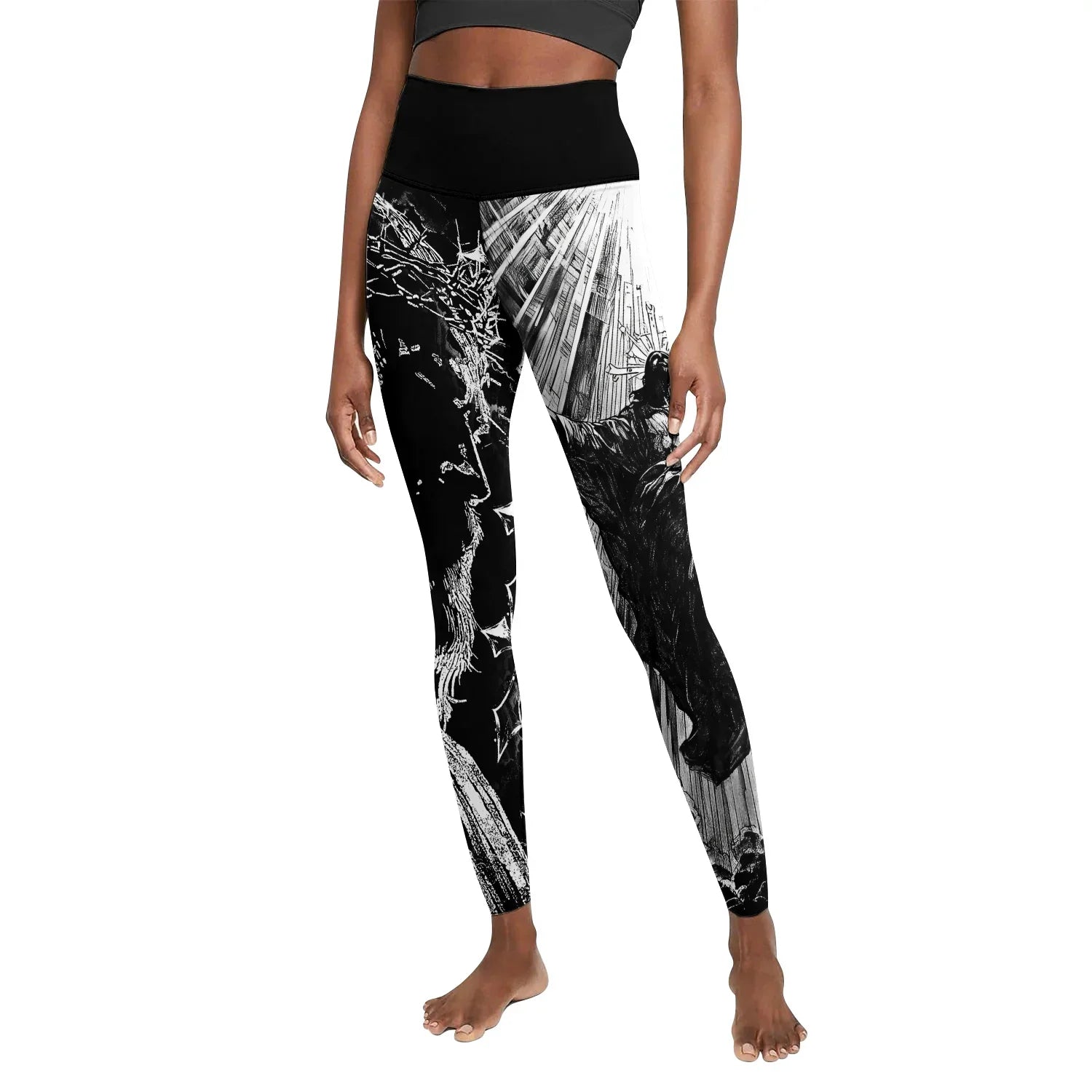 Jesus Is Alive Women's Leggings - front view mockup