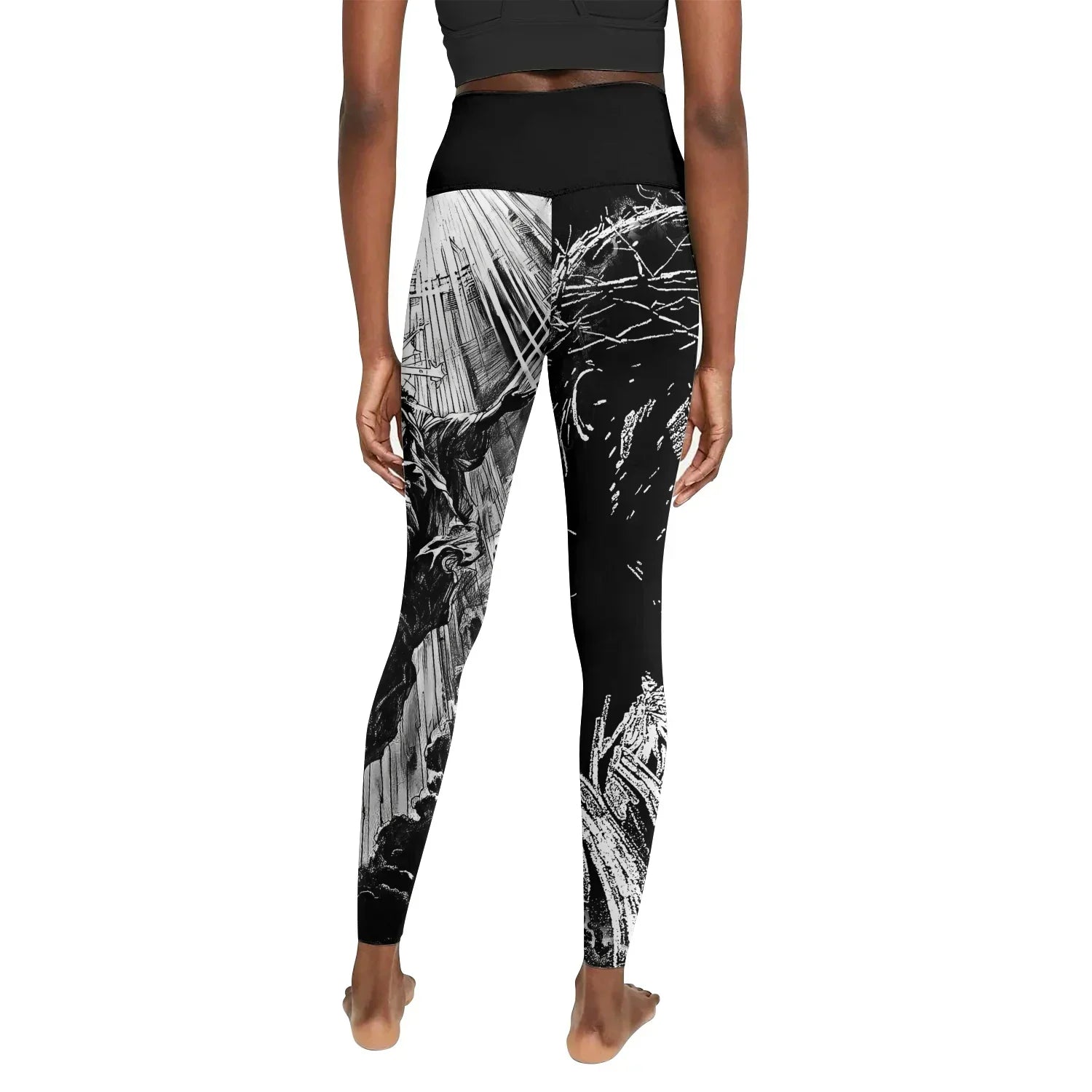 Jesus Is Alive Women's Leggings - back view mockup