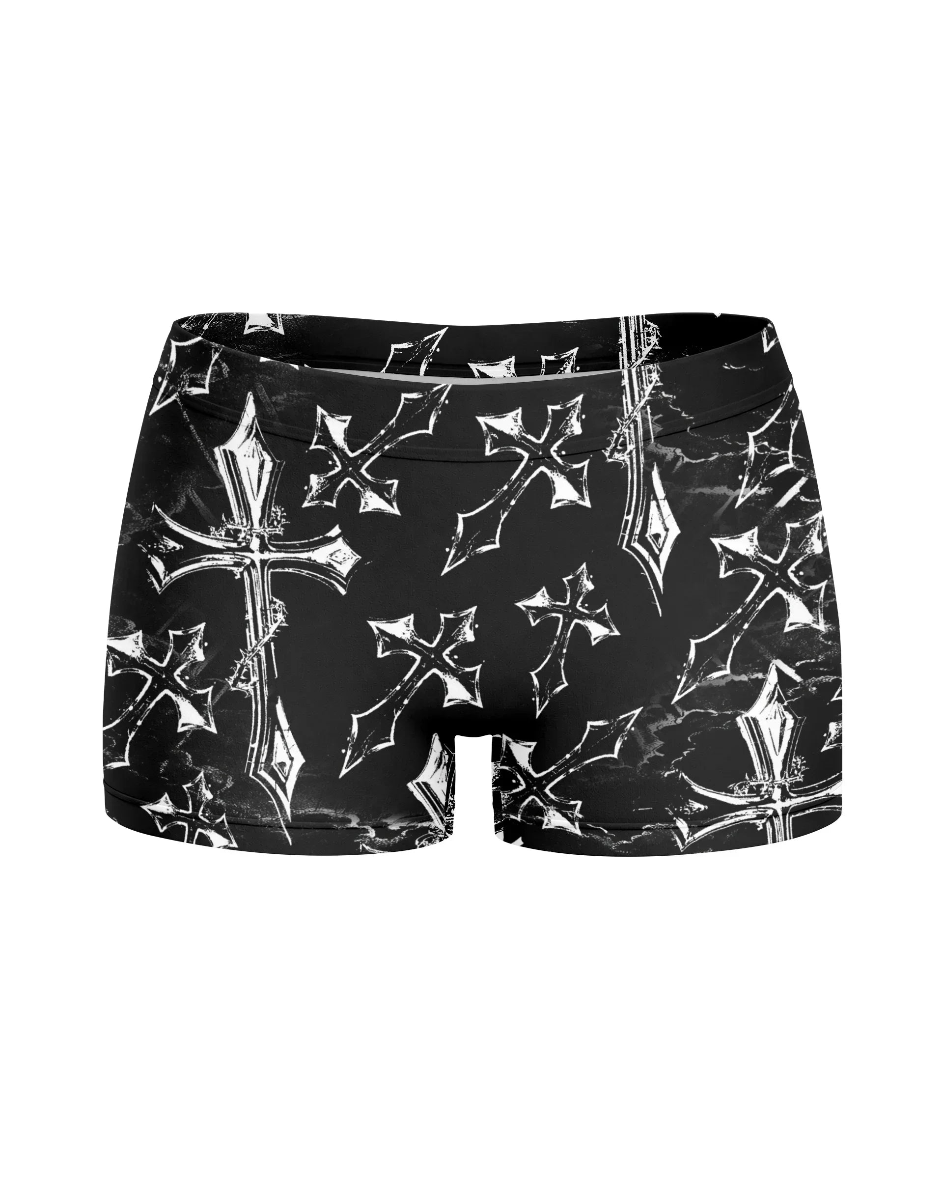 Jesus Is Alive Women's Yoga Shorts - front view mockup