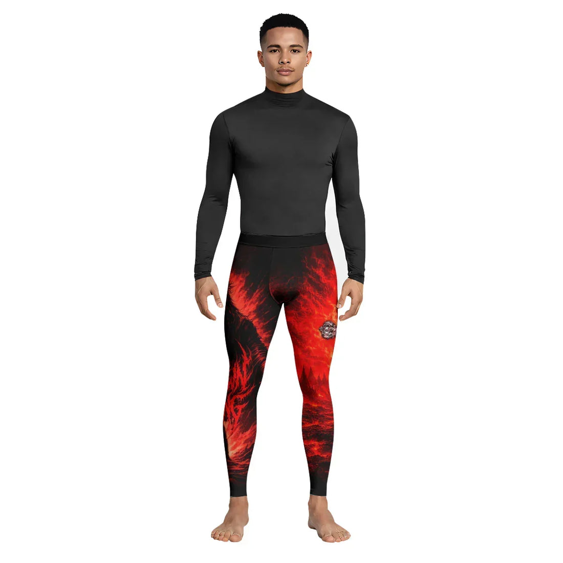 Bow Down To The King Men's Leggings - lifestyle view
