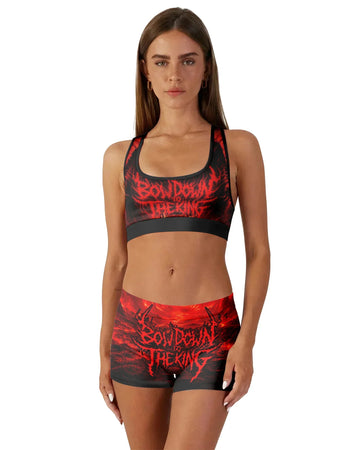 Bow Down To The King Women's Workout Set - front lifestyle view
