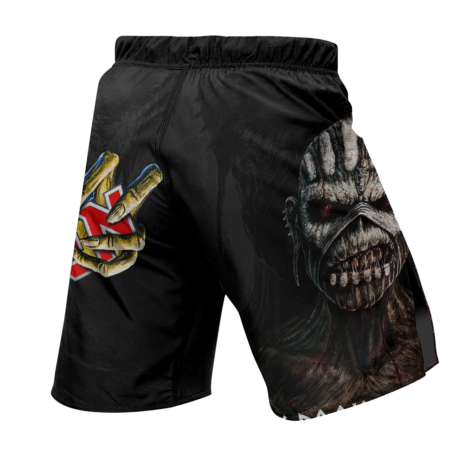 Iron Maiden The Book Of Souls Fight Shorts - back view mockup