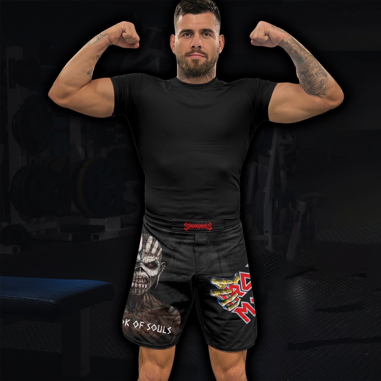Iron Maiden The Book Of Souls Fight Shorts - lifestyle view
