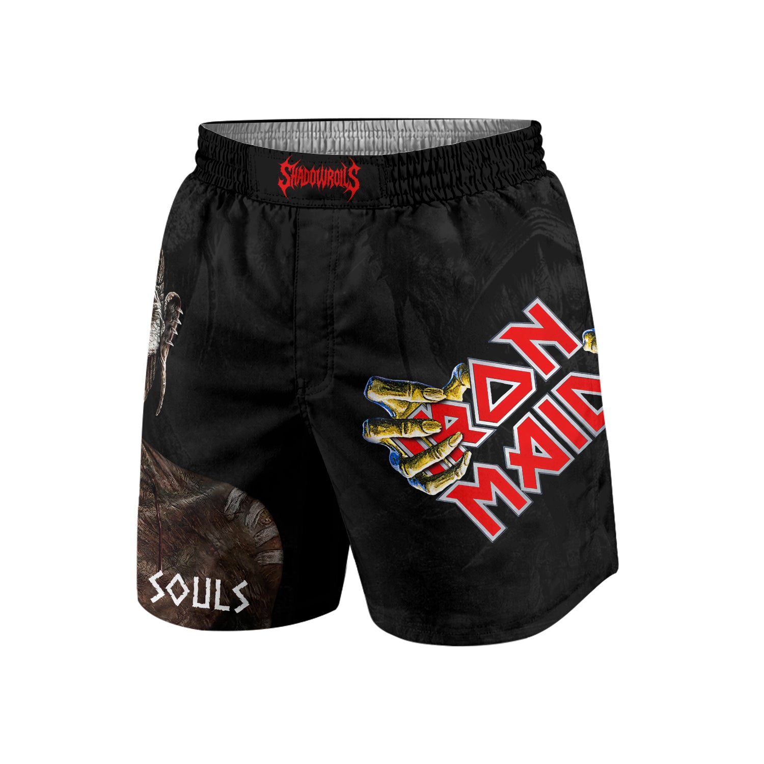 Iron Maiden The Book Of Souls Grappling Shorts - front view mockup