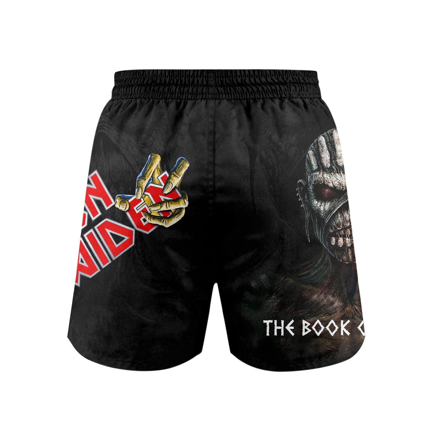 Iron Maiden The Book Of Souls Grappling Shorts - back view mockup