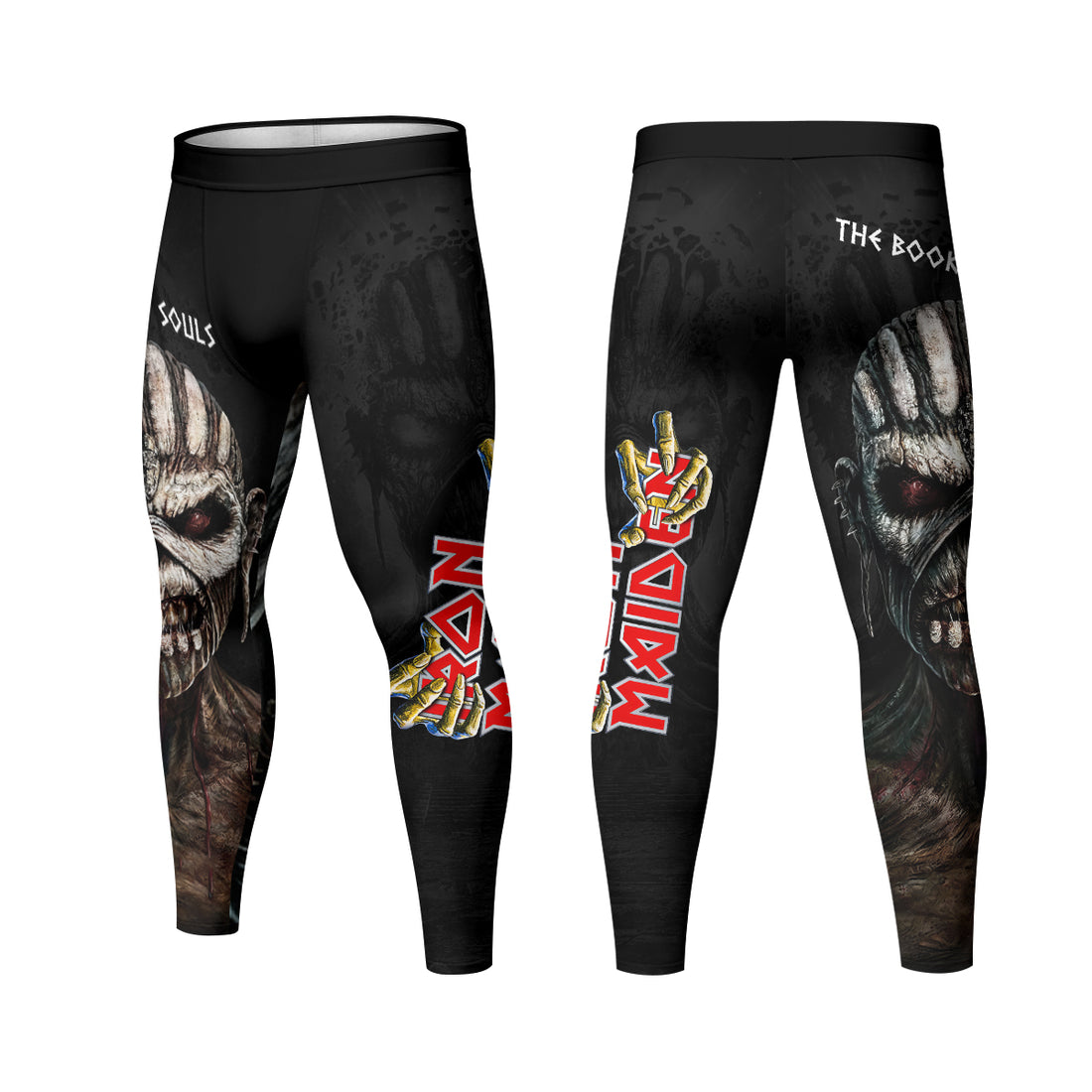 Iron Maiden The Book Of Souls Men's Leggings - front and back view