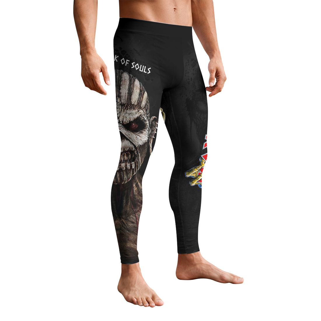 Iron Maiden The Book Of Souls Men's Leggings - front and back view