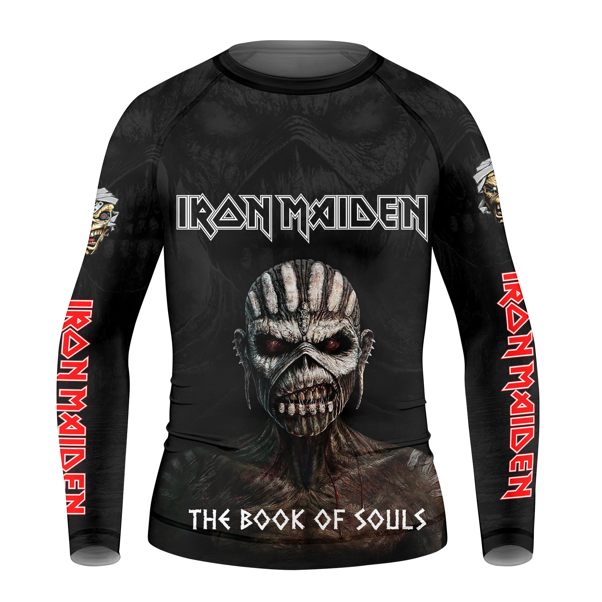 Iron Maiden The Book Of Souls Kids Rash Guard Long Sleeve - front view mockup