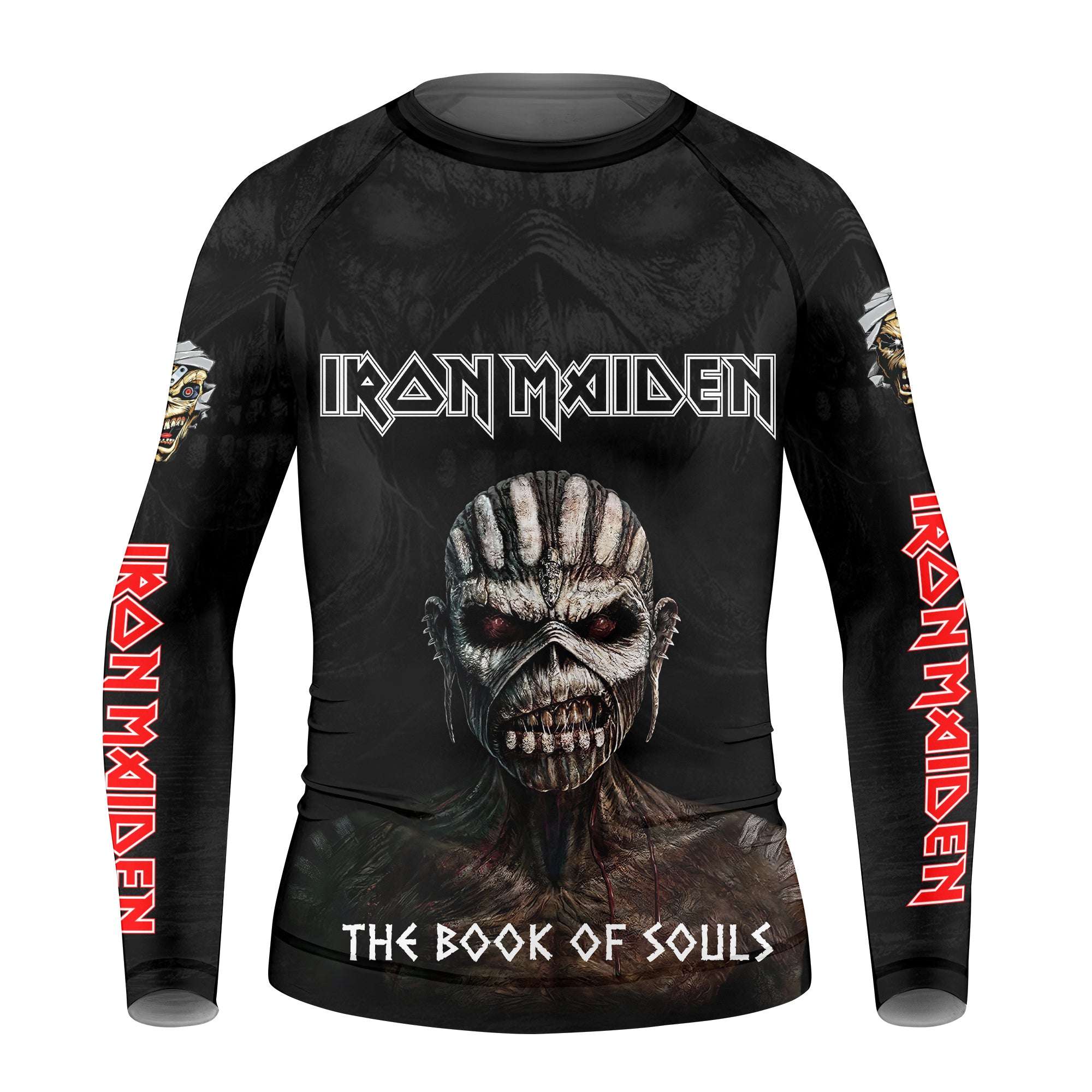 Iron Maiden The Book Of Souls Kids Rash Guard Long Sleeve - front view mockup