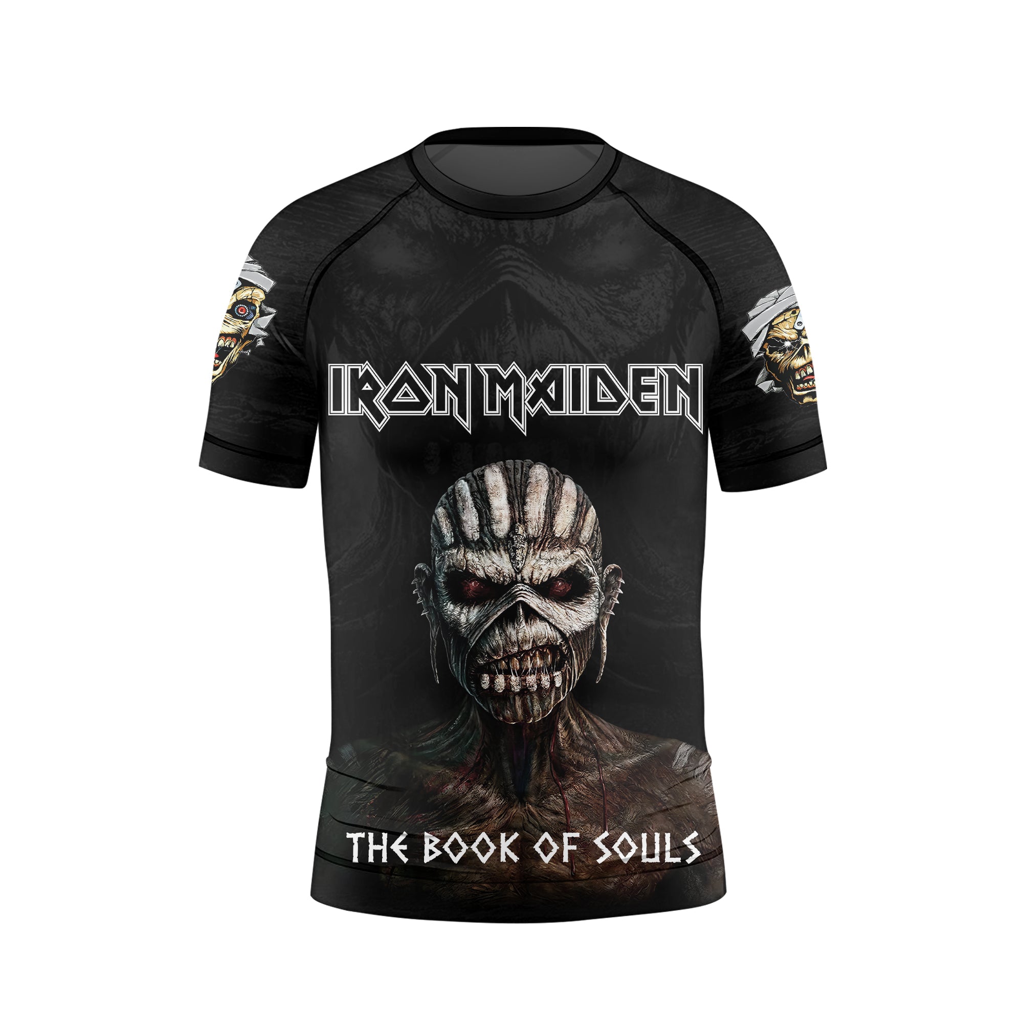Iron Maiden The Book Of Souls Kids Rash Guard Short Sleeve - front view mockup