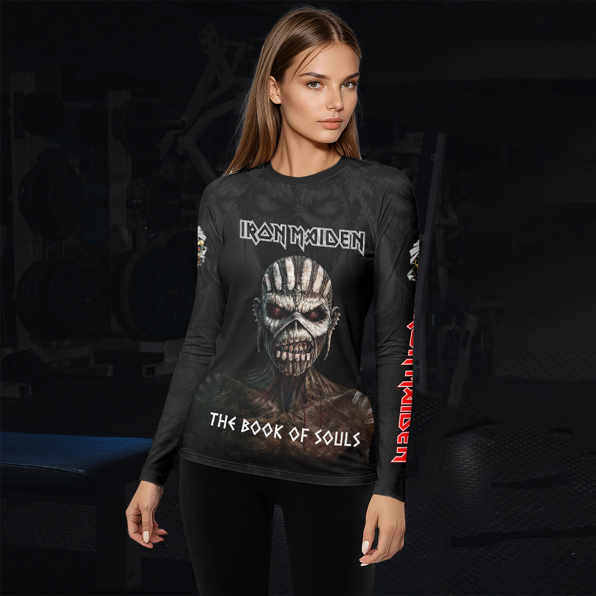 Iron Maiden The Book Of Souls Women's Rash Guard Long Sleeve - lifestyle view