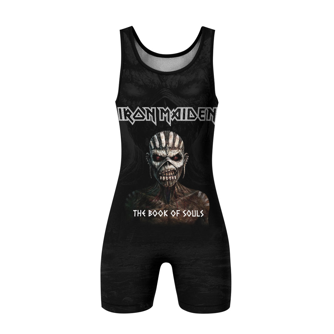 Iron Maiden The Book Of Souls Wrestling Singlet - front and back view