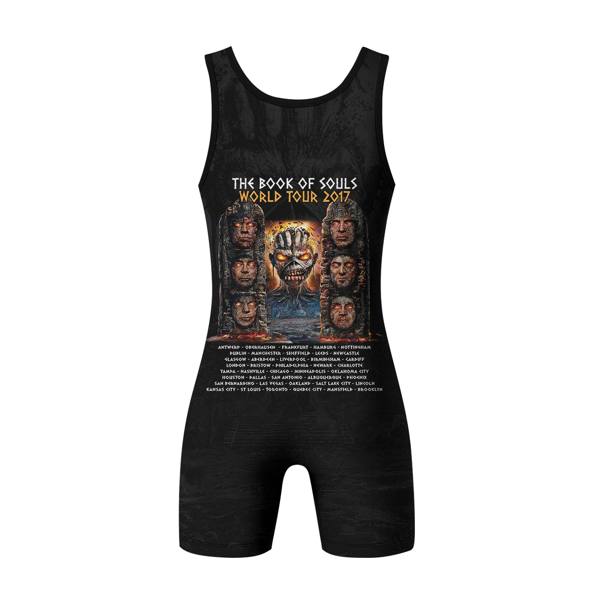Iron Maiden The Book Of Souls Wrestling Singlet - back view mockup