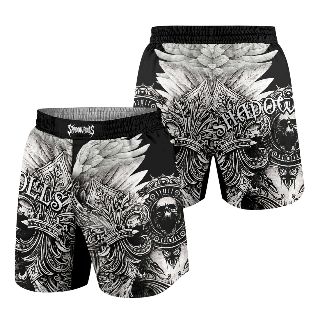 Mythic Beast Dominion Grappling Shorts - front and back view