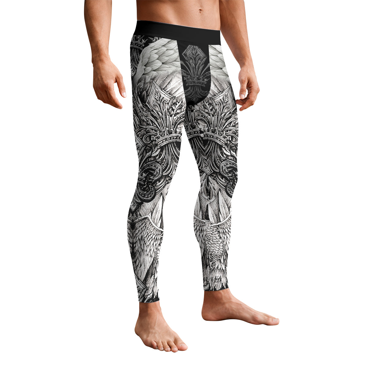 Mythic Beast Dominion Men's Leggings - front view mockup