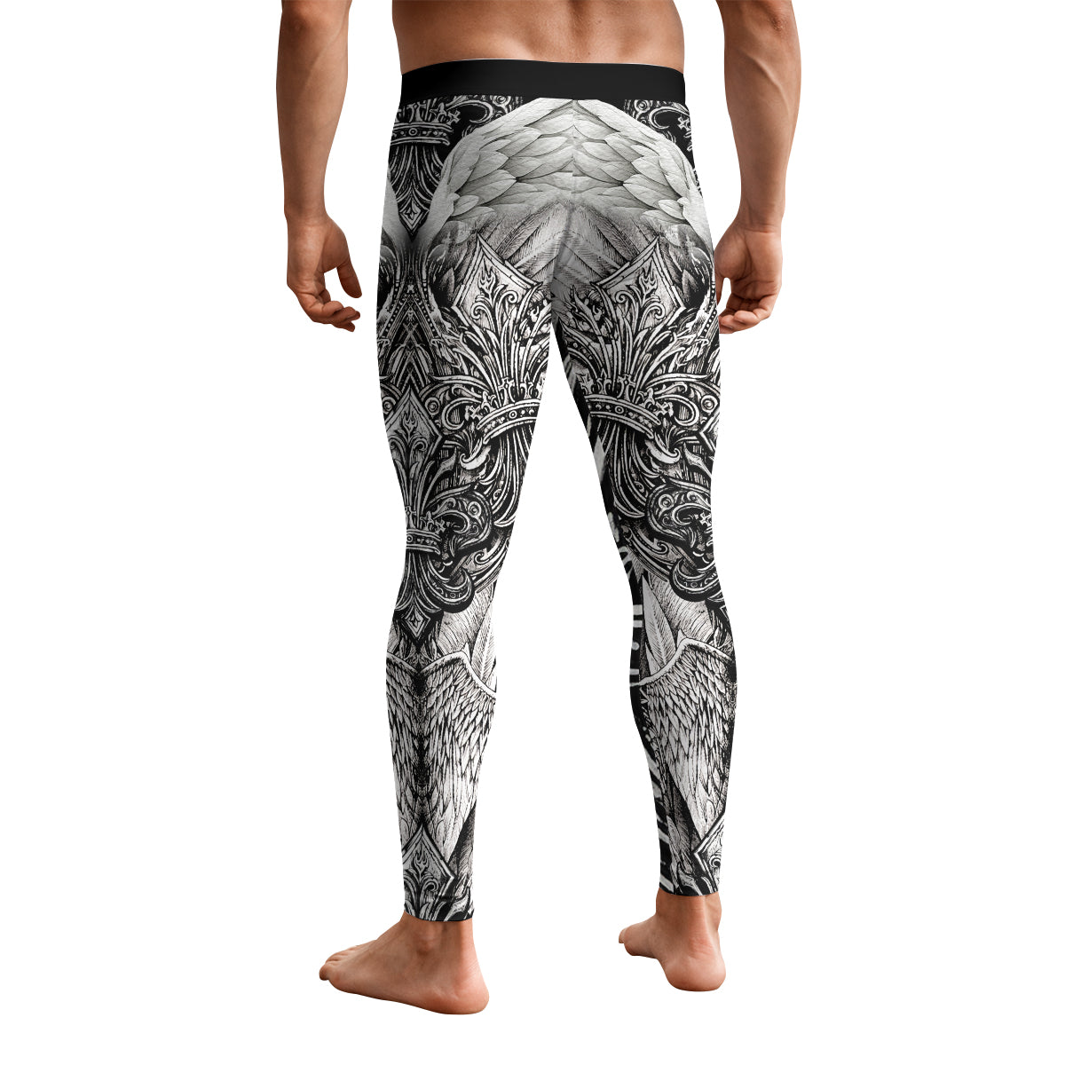 Mythic Beast Dominion Men's Leggings - back view mockup