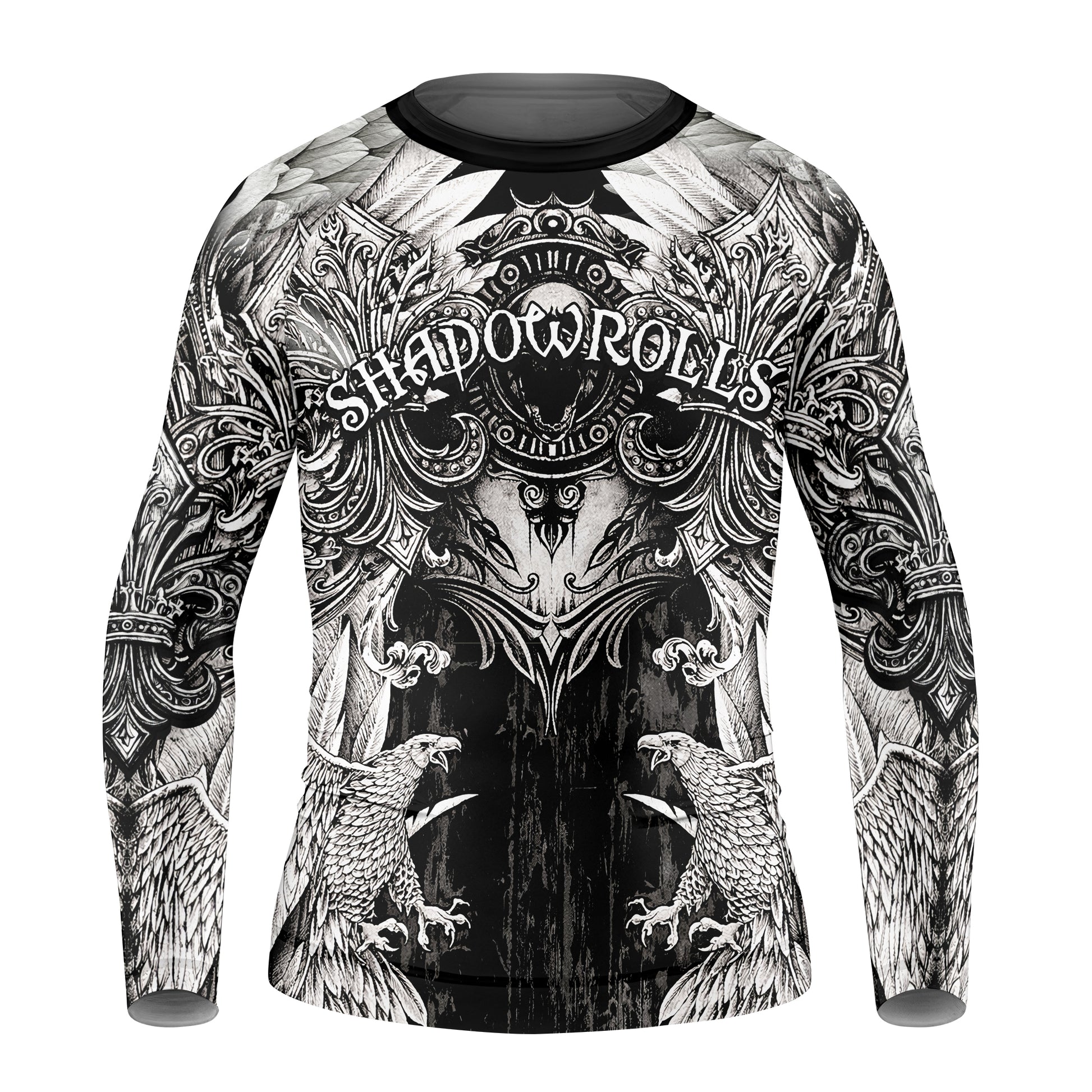 Mythic Beast Dominion Kids Rash Guard Long Sleeve - front view mockup