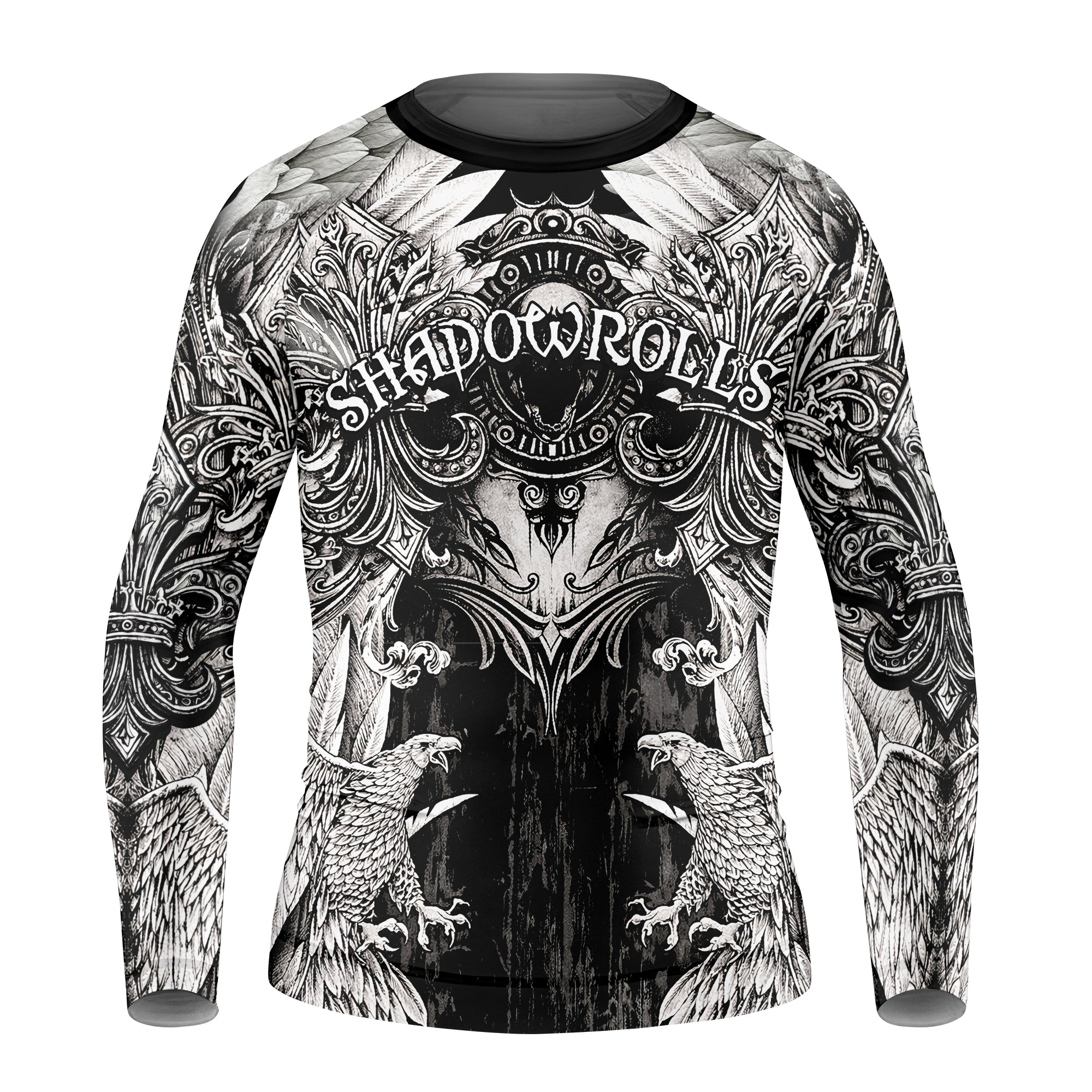 Mythic Beast Dominion Kids Rash Guard Long Sleeve - front view mockup