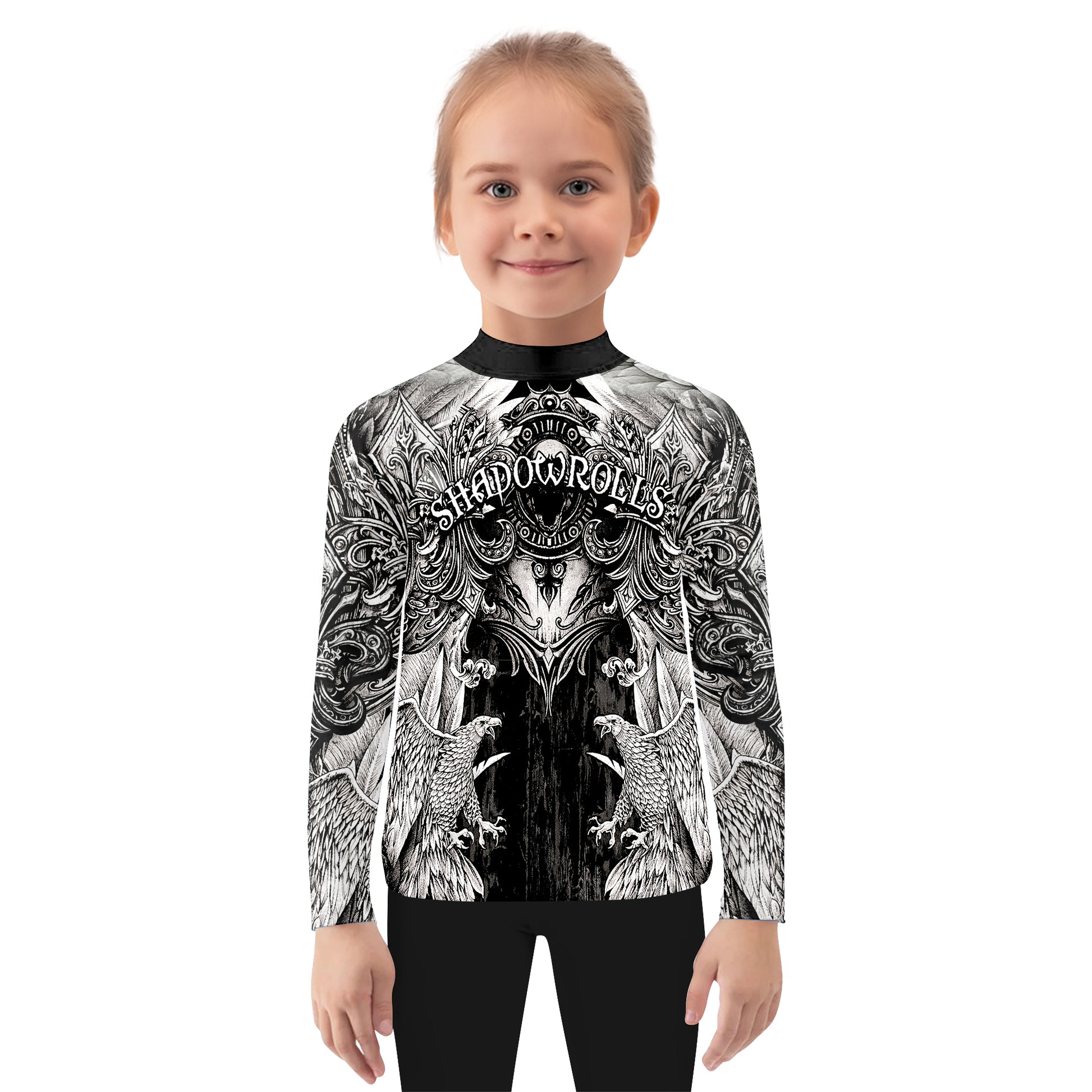 Mythic Beast Dominion Kids Rash Guard Long Sleeve - girl's lifestyle view