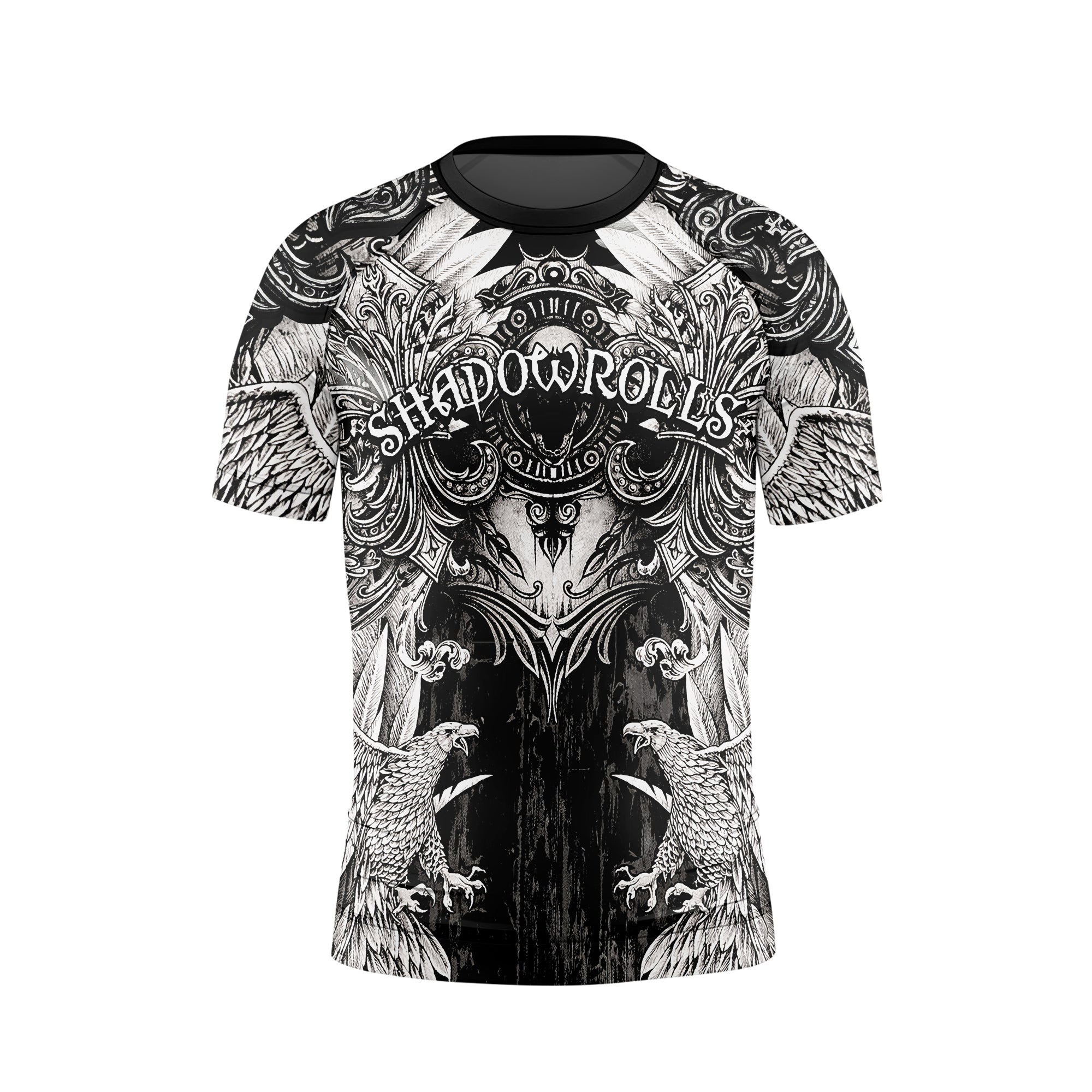 Mythic Beast Dominion Kids Rash Guard Short Sleeve - front view mockup