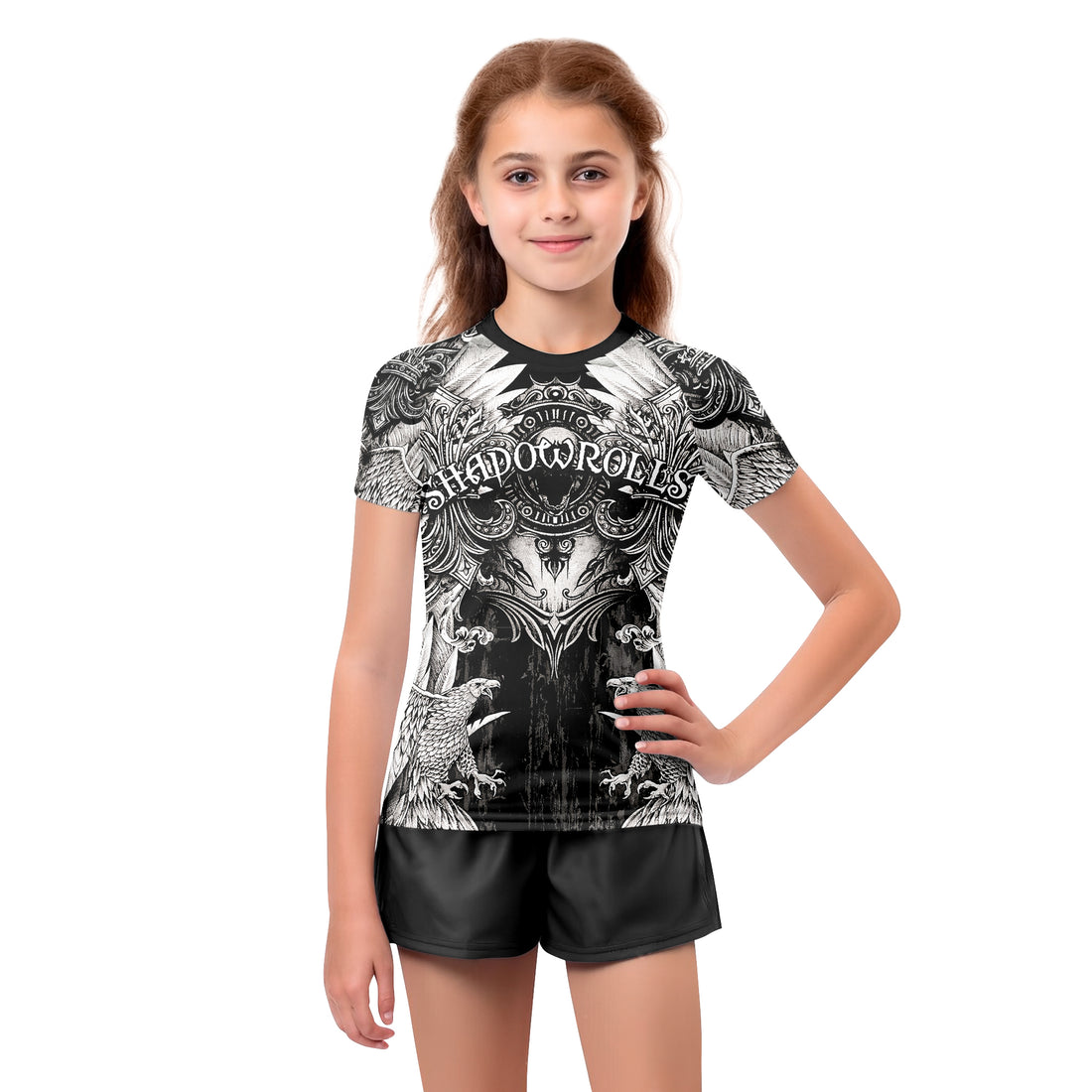 Mythic Beast Dominion Kids Rash Guard Short Sleeve - boy's lifestyle view
