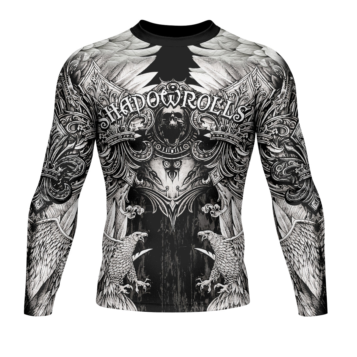 Mythic Beast Dominion Men's Rash Guard Long Sleeve - front view mockup