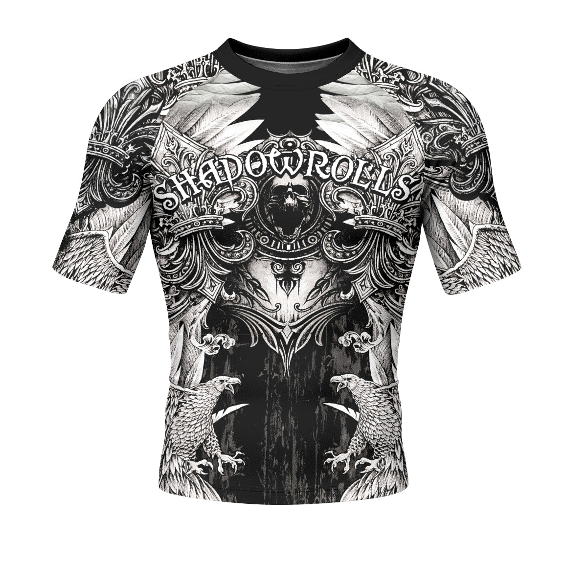 Mythic Beast Dominion Men's Rash Guard Short Sleeve - front view mockup