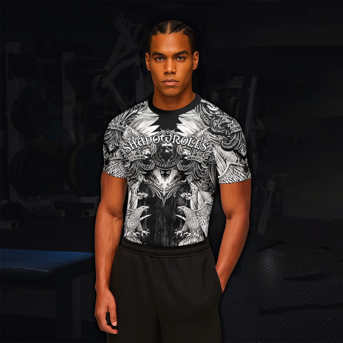 Mythic Beast Dominion Men's Rash Guard Short Sleeve - lifestyle view