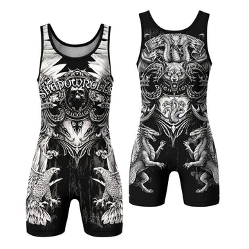 Mythic Beast Dominion Wrestling Singlet - front and back view