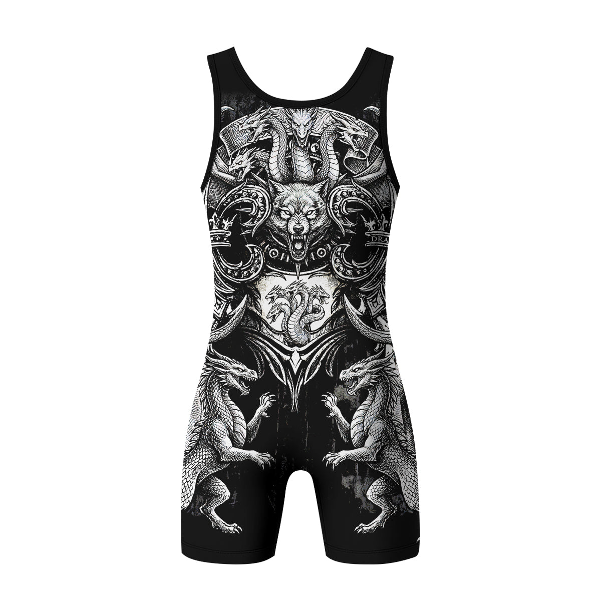Mythic Beast Dominion Wrestling Singlet - back view mockup