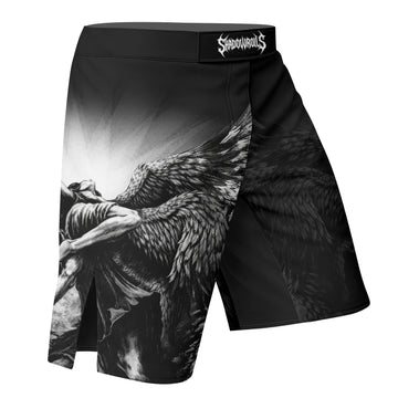Shadowrolls Dark Angel Fight Shorts - right side mockup
