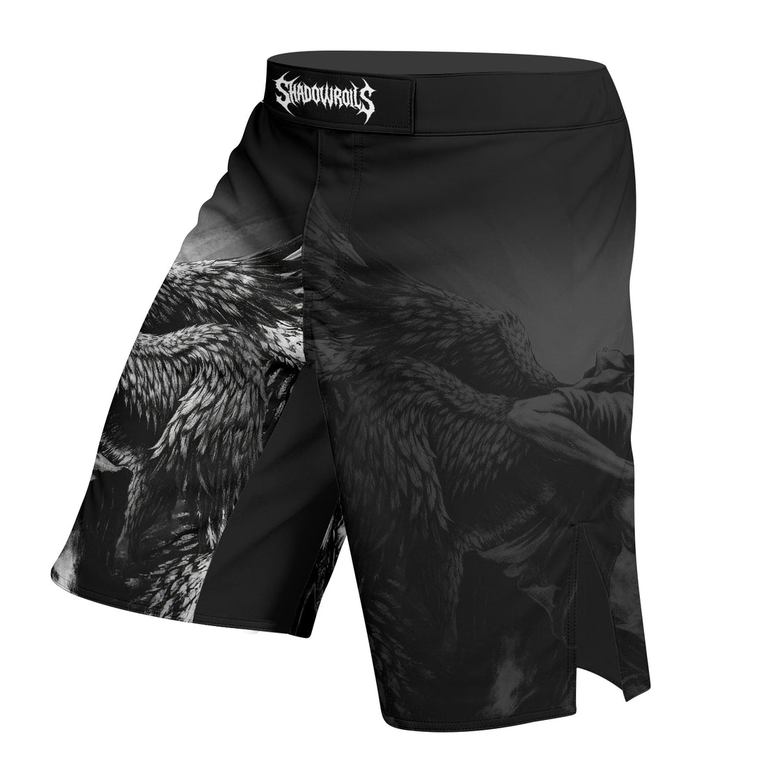 Shadowrolls Dark Angel Fight Shorts - right side mockup
