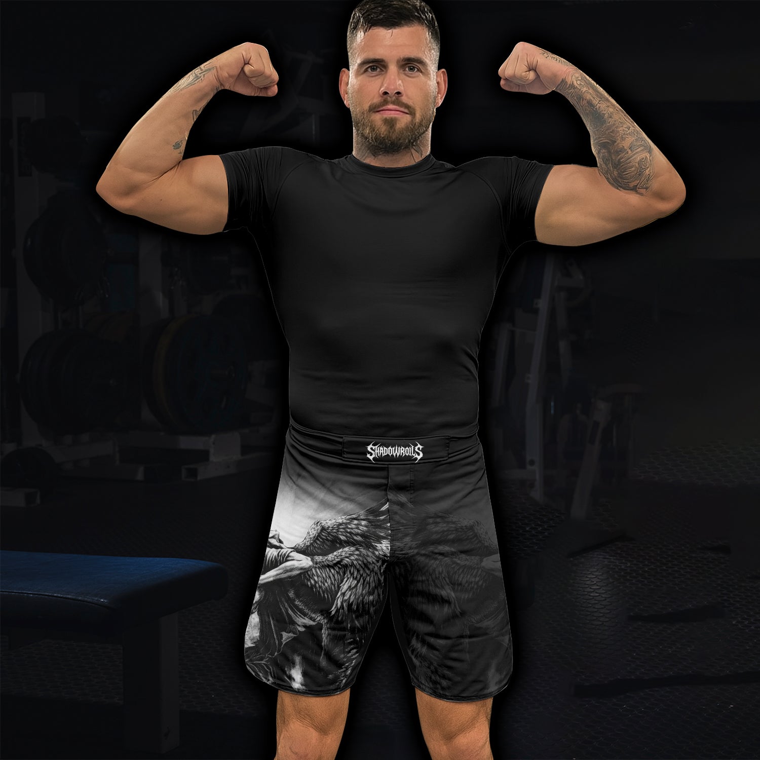 Shadowrolls Dark Angel Fight Shorts - lifestyle view