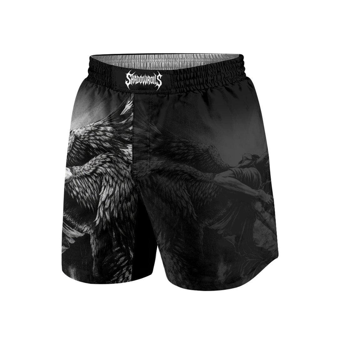 Shadowrolls Dark Angel Grappling Shorts - front and back view
