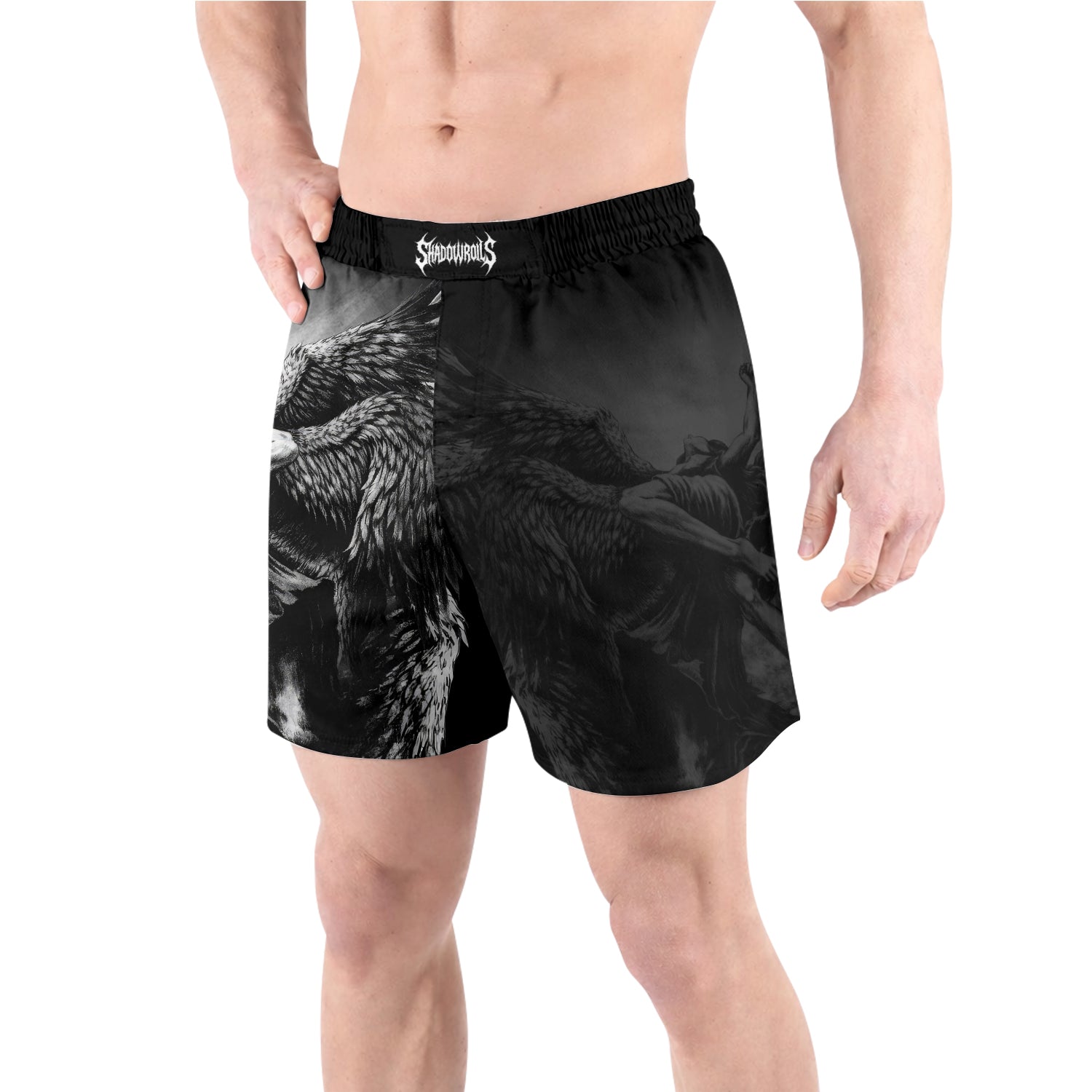 Shadowrolls Dark Angel Grappling Shorts - front view lifestyle