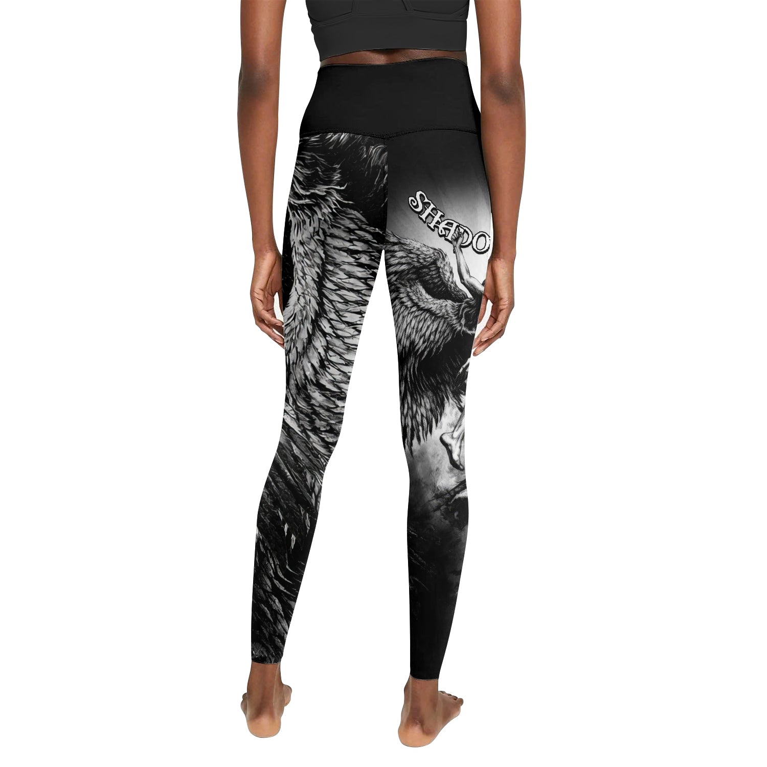 Shadowrolls Dark Angel Women's Leggings - back view mockup