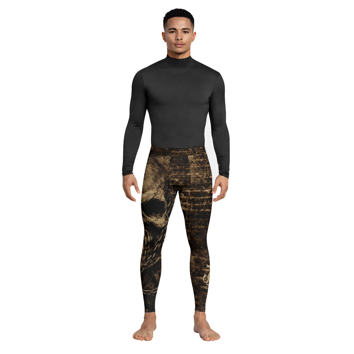 Shadowrolls Skull Chain Men's Leggings - lifestyle view